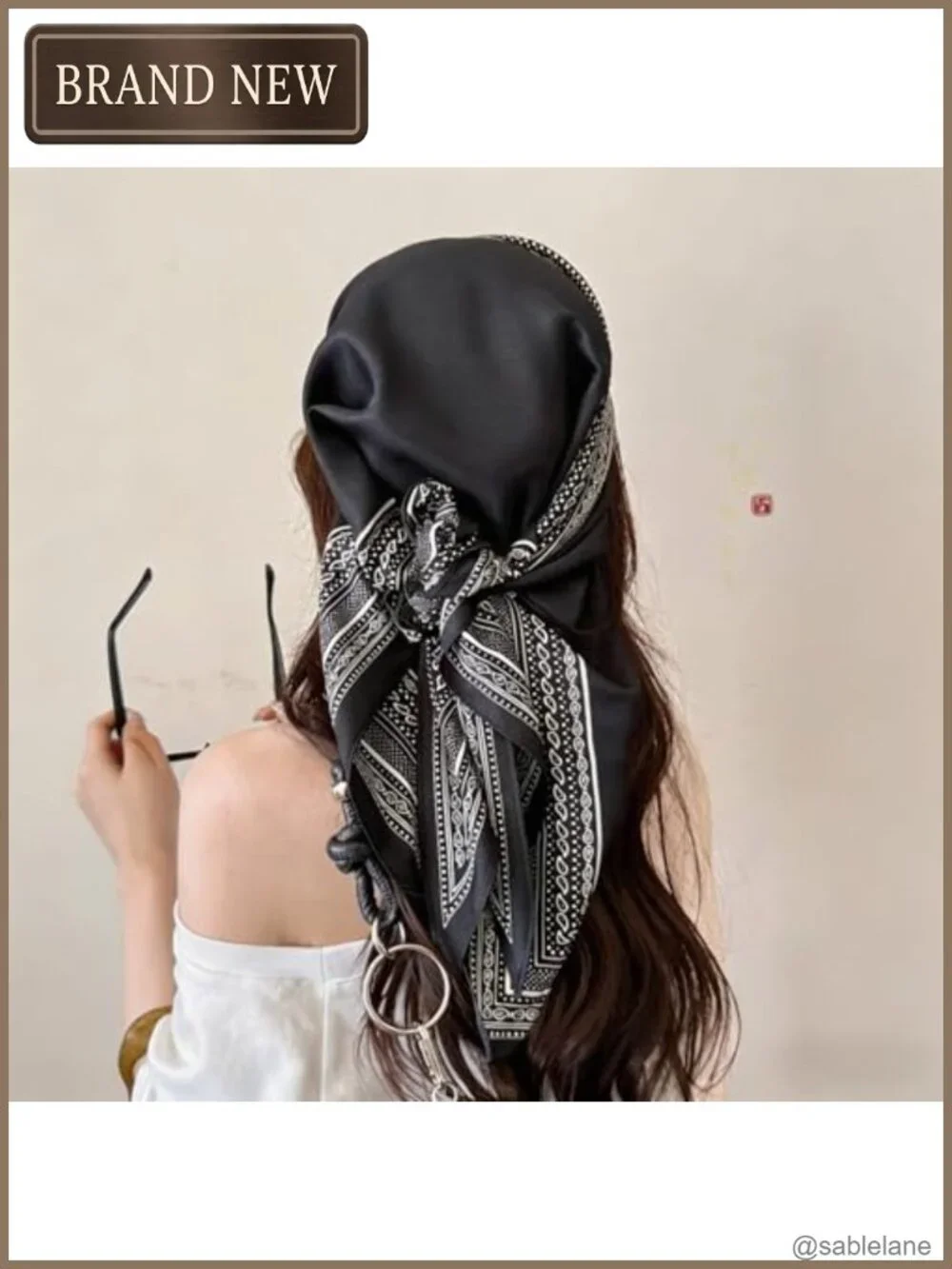 Satin Triangle Scarf Belt 2-in-1 Waist Sash Neck Scarf Hair Wrap Women